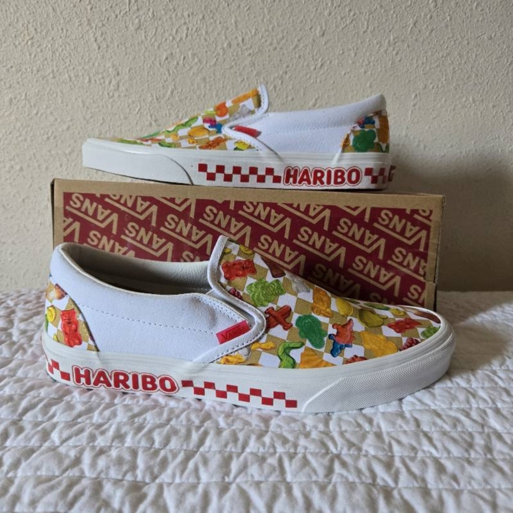 Vans Haribo Gummies Men 10 Classic Slip On Checkerboard Multicolor 062024 Rare